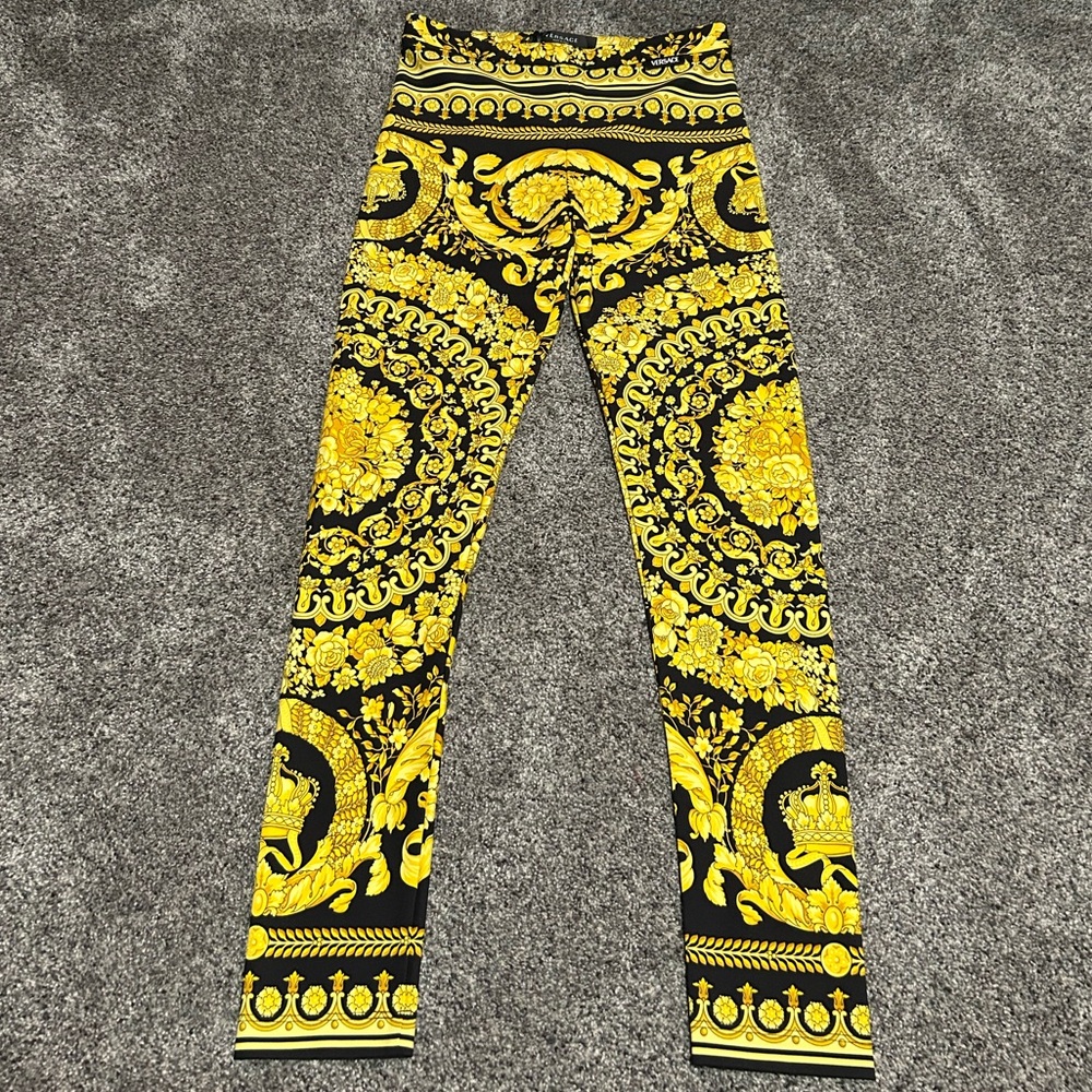 Versace Barocco-print leggings